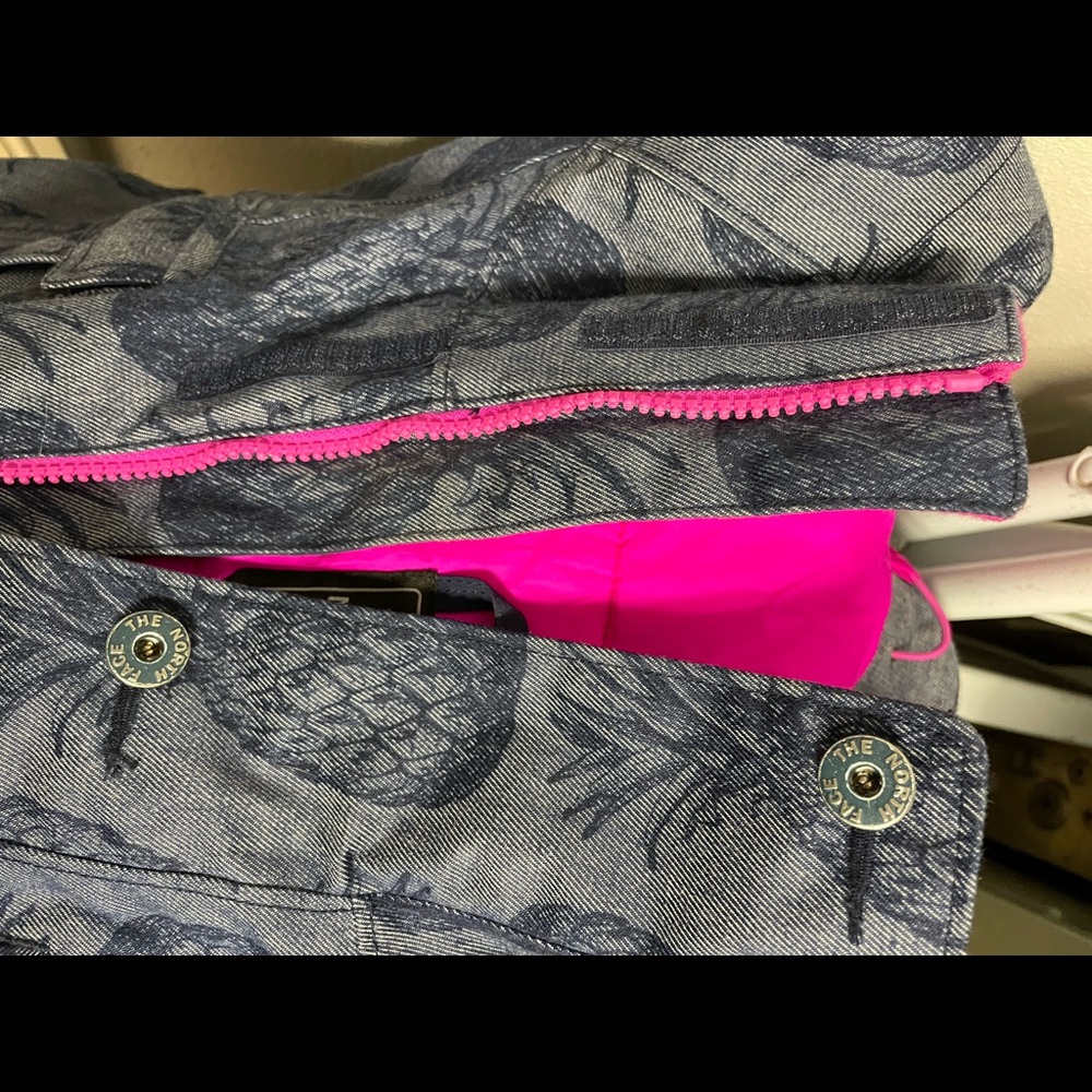The North Face Ski Jacket Pineapple Pattern Denim - image 6
